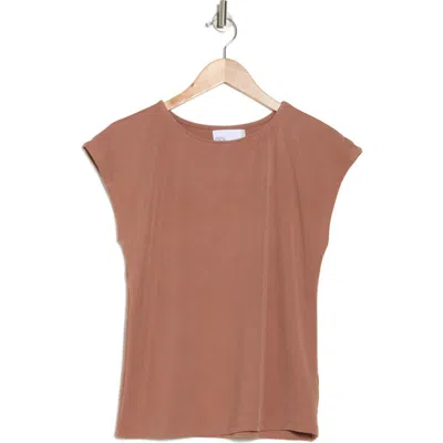 Nordstrom Rack Cap Sleeve Modal Blend T-shirt In Brown Clove