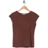 Nordstrom Rack Cap Sleeve Modal Blend T-shirt In Brown Roast