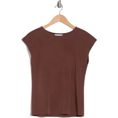 Nordstrom Rack Cap Sleeve Modal Blend T-shirt In Brown Roast