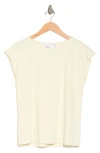 Nordstrom Rack Cap Sleeve Modal Blend T-shirt In Ivory Vanilla