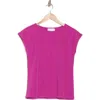 Nordstrom Rack Cap Sleeve Modal Blend T-shirt In Pink Wild Aster