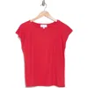 Nordstrom Rack Cap Sleeve Modal Blend T-shirt In Red Lipstick