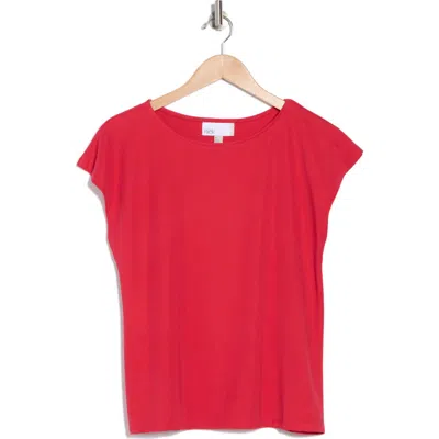 Nordstrom Rack Cap Sleeve Modal Blend T-shirt In Red Lipstick