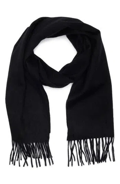 Nordstrom Rack Cashmere Fringe Scarf In Black
