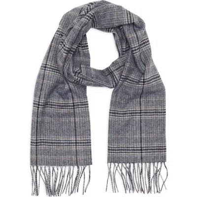 Nordstrom Rack Cashmere Fringe Scarf In Black- Camel Multi