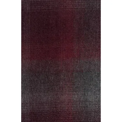 Nordstrom Rack Cashmere Fringe Scarf In Burgundy- Charcoal Multi