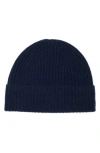 Nordstrom Rack Cashmere Ribbed Beanie In Blue