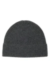 Nordstrom Rack Cashmere Ribbed Beanie In Gray