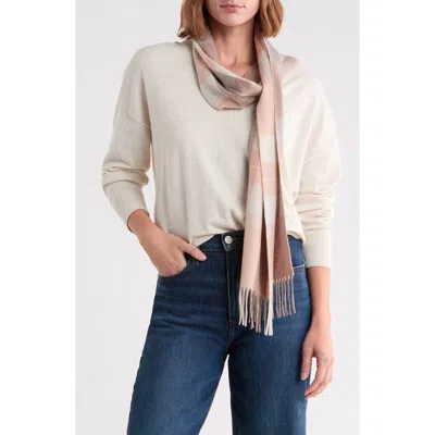 Nordstrom Rack Cashmere Scarf In Dusty Pink Heritage Plaid