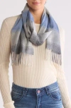 Nordstrom Rack Cashmere Scarf In Grey- Blue Colorblock