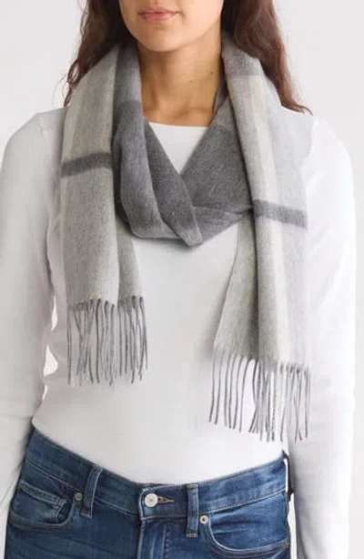 Nordstrom Rack Cashmere Scarf In Grey Multi Plaid