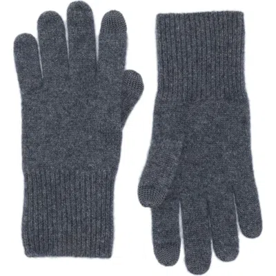 Nordstrom Rack Cashmere Tech Compatible Gloves In Grey Med Charcoal Heather