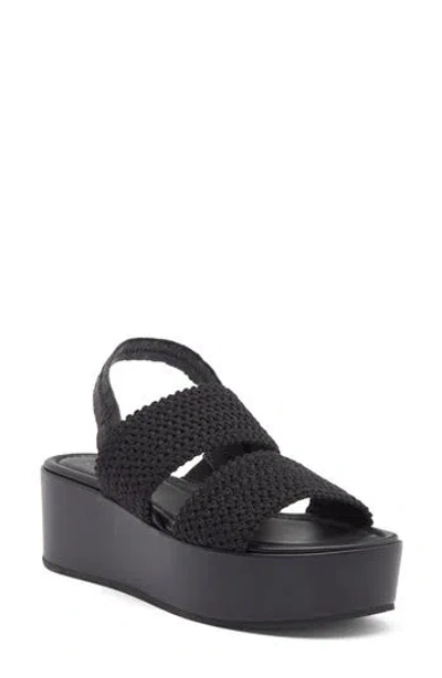 Nordstrom Rack Cassie Platform Wedge Slingback Sandal In Black