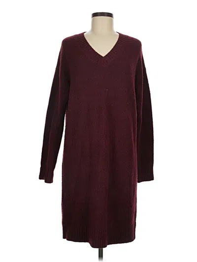Pre-owned Nordstrom Rack Casual Dress In Burgundy