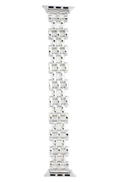 Nordstrom Rack Chainlink Smart Watch Strap In Blue