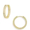 Nordstrom Rack Channel Set Cubic Zirconia Huggie Hoop Earrings In Gold