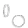 Nordstrom Rack Channel Set Cubic Zirconia Huggie Hoop Earrings In Metallic