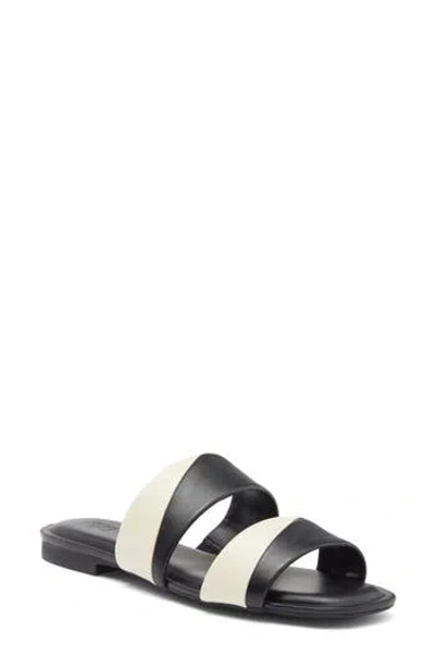 Nordstrom Rack Chonda Slide Sandal In Black - Ivory Vanilla