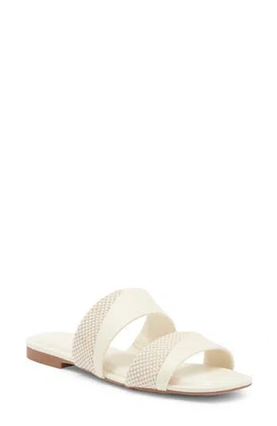 Nordstrom Rack Chonda Slide Sandal In Ivory Vanilla - Checkered
