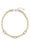 Nordstrom Rack Chunky Link Pavé Cz Necklace In Gold