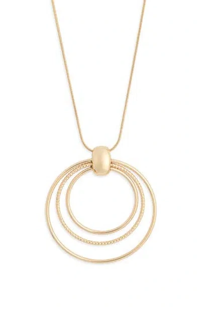 Nordstrom Rack Circle Pendant Necklace In Gold