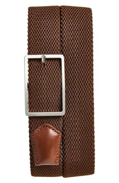Nordstrom Rack Clayton Reversible Woven Belt In Brown- Navy