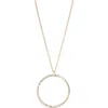 Nordstrom Rack Cluster Cz Circle Pendant Necklace In Gold