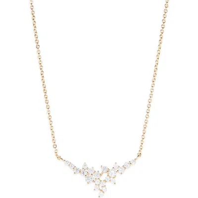 Nordstrom Rack Cluster Cz Necklace In Gold