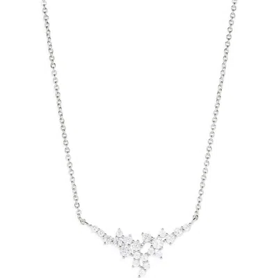 Nordstrom Rack Cluster Cz Necklace In Metallic