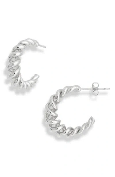 Nordstrom Rack Coiled Hoop Earrings In Gray