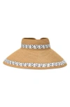 Nordstrom Rack Colorblock Roll-up Visor In Brown
