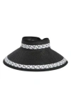 Nordstrom Rack Colorblock Roll-up Visor In Black