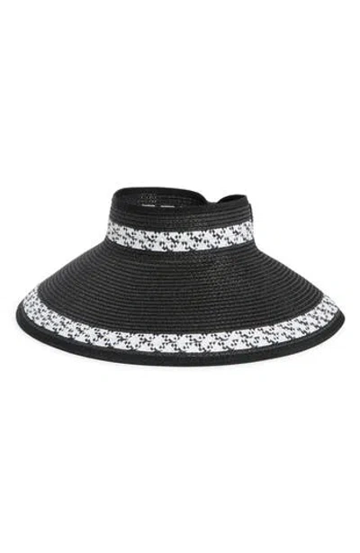 Nordstrom Rack Colorblock Roll-up Visor In Black