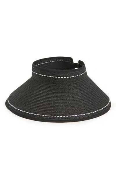 Nordstrom Rack Contrast Stitch Visor In Black