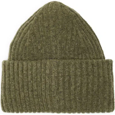 Nordstrom Rack Core Wide Cuff Beanie In Olive Green