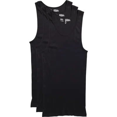 Nordstrom Rack Cotton Athletic Tank Top Undershirt In Black