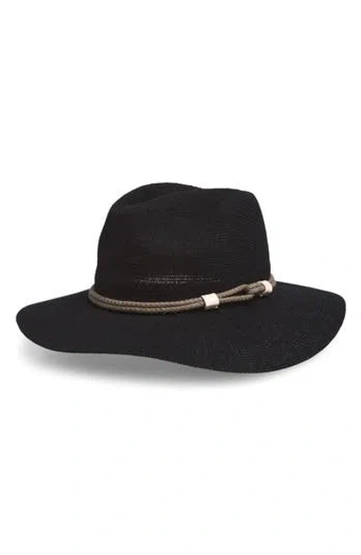 Nordstrom Rack Cotton Knit Panama Hat In Black