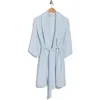 Nordstrom Rack Cotton Waffle Knit Robe In Blue