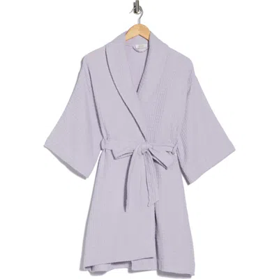 Nordstrom Rack Cotton Waffle Knit Robe In Purple