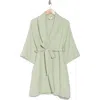 Nordstrom Rack Cotton Waffle Knit Robe In Green Sigh