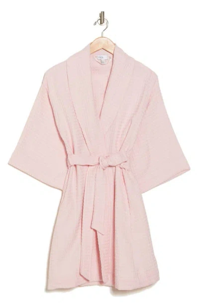 Nordstrom Rack Cotton Waffle Knit Robe In Pink Chalk