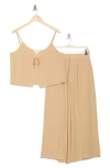 Nordstrom Rack Cover-up Tank & Pants Set In Tan Shore