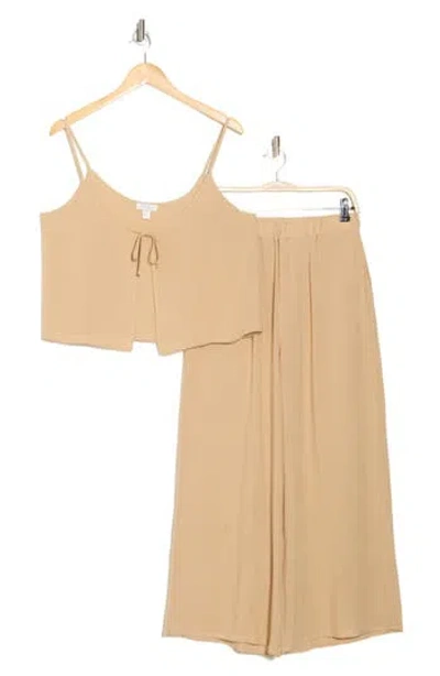 Nordstrom Rack Cover-up Tank & Pants Set In Tan Shore