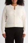 Nordstrom Rack Crewneck Button Front Cardigan In Neutral