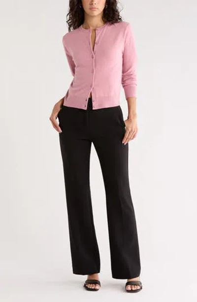 Nordstrom Rack Crewneck Cardigan In Pink