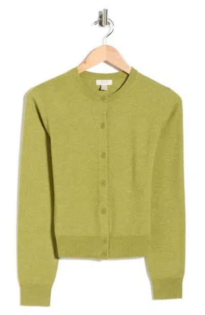 Nordstrom Rack Crewneck Cardigan In Green