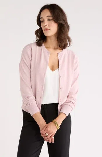 Nordstrom Rack Crewneck Cardigan In Pink