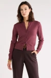 Nordstrom Rack Crewneck Cardigan In Burgundy