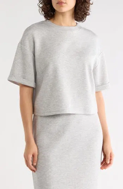 Nordstrom Rack Crewneck Scuba T-shirt In Gray