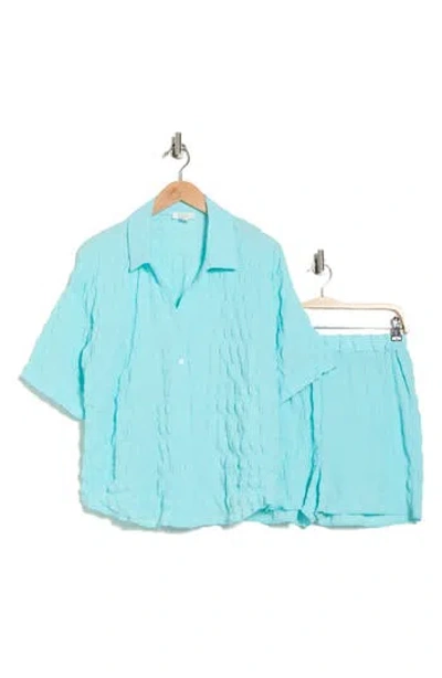 Nordstrom Rack Crinkle Cover-up Top & Shorts Set